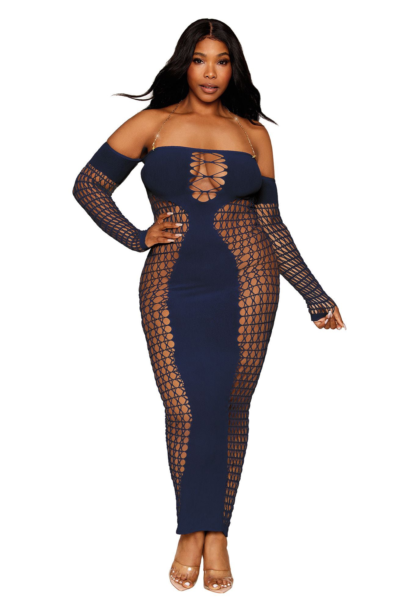 Bodystocking Gown - Queen Size - Denim - Not Very Vanilla