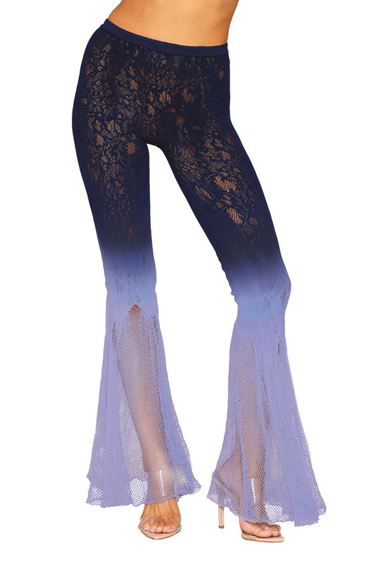 Flair Leg Pantyhose - One Size - Denim/hydrangea - Not Very Vanilla