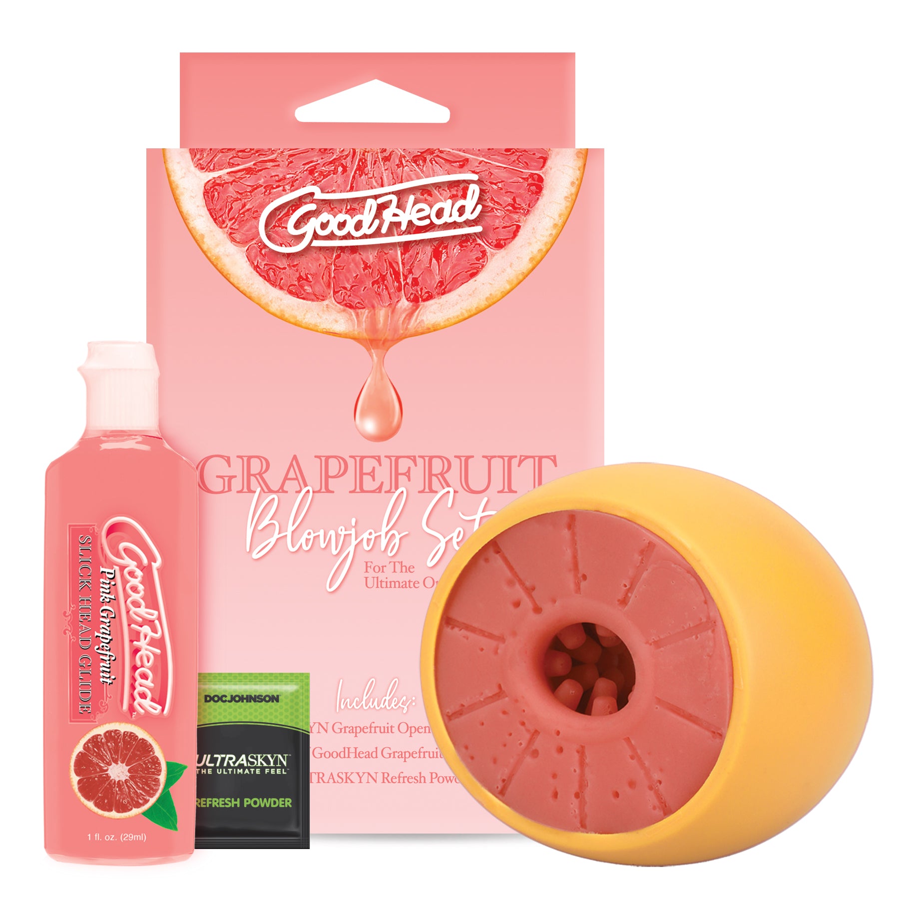 Goodhead - Grapefruit Blowjob Set - Yellow/pink - Not Very Vanilla