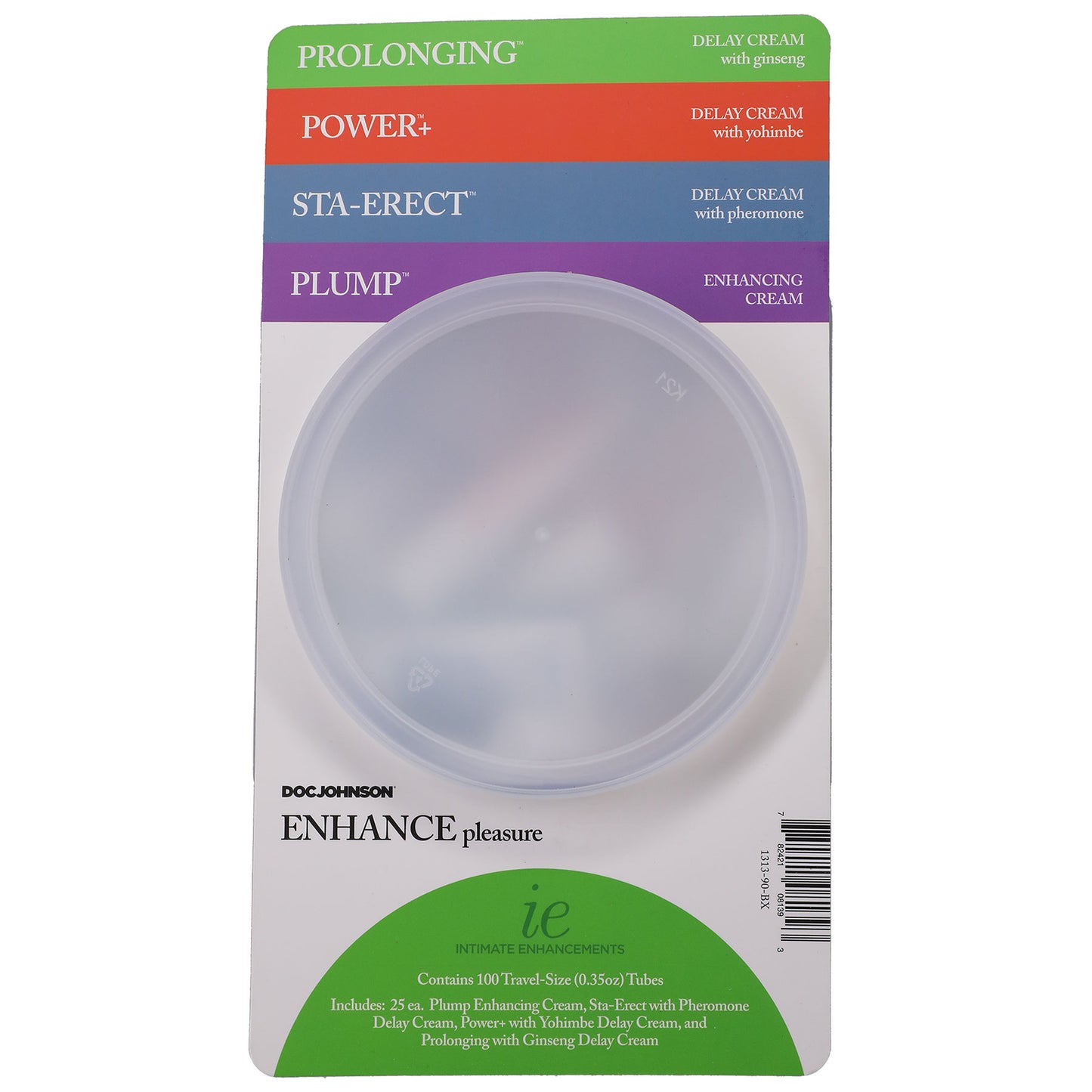 Intimate Enhancements - Enhance Pleasure - Fishbowl Display - 100 Pieces - 0.35 Oz Tubes - Not Very Vanilla