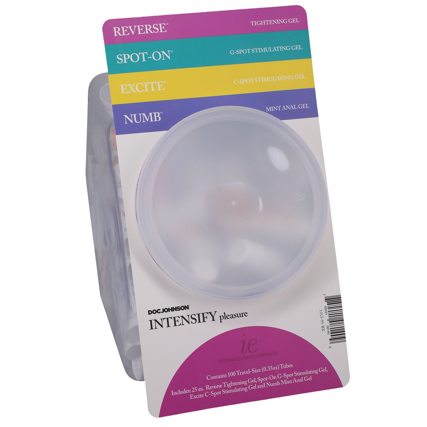 Intimate Enhancements - Intensify Pleasure - Fishbowl Display - 100 Pieces - 0.35 Oz Tubes - Not Very Vanilla