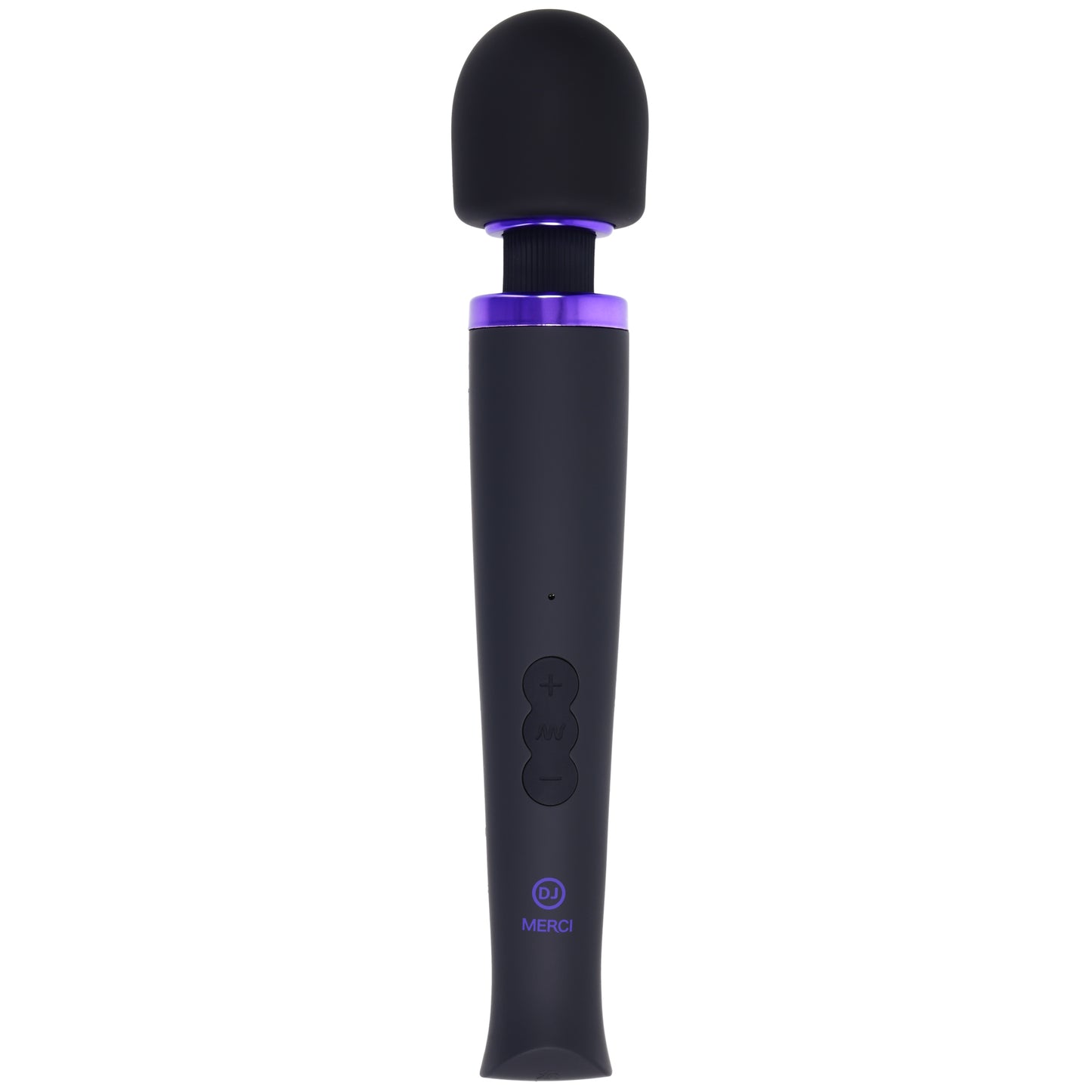 Merci - Rechargeable Power Wand - Ultra - Powerful Silicone Wand Massager - Black - Not Very Vanilla