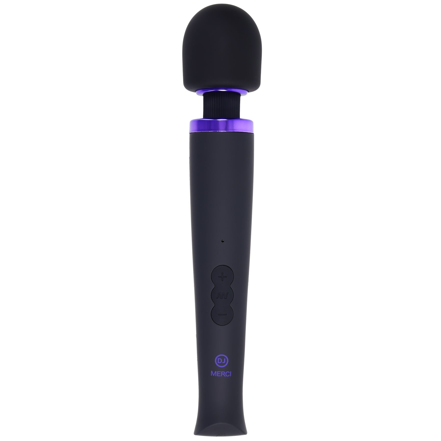 Merci - Rechargeable Power Wand - Ultra - Powerful Silicone Wand Massager - Black - Not Very Vanilla