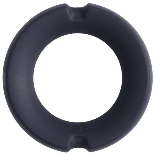 Merci - the Paradox - Silicone Covered Metal Cock Ring - 45mm - Black - Not Very Vanilla