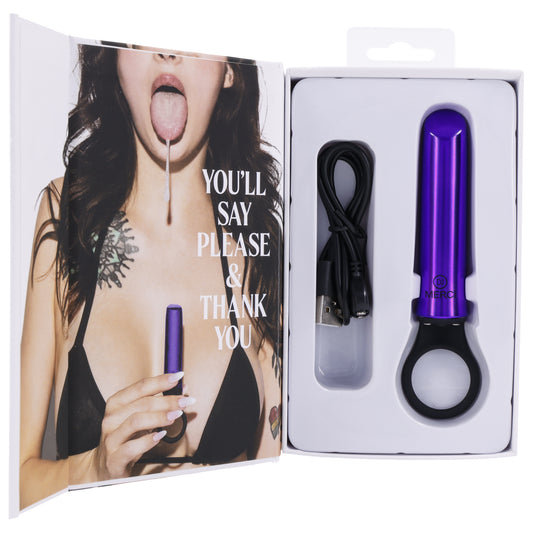 Merci - Power Play With Silicone Grip Ring - Violet - Not Very Vanilla