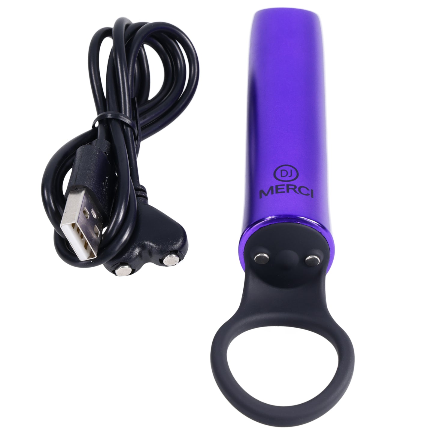 Merci - Power Play With Silicone Grip Ring - Violet - Not Very Vanilla