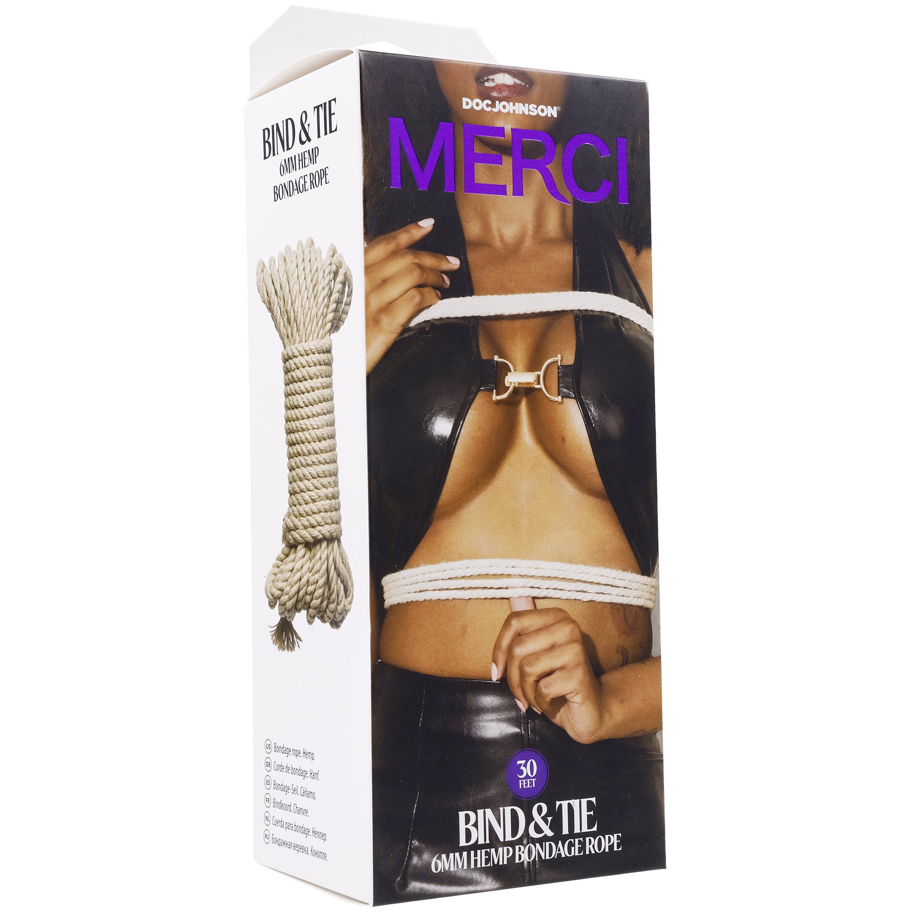 Merci - Bind and Tie - 6mm Hemp Bondage Rope - 30 Feet - Natural - Not Very Vanilla