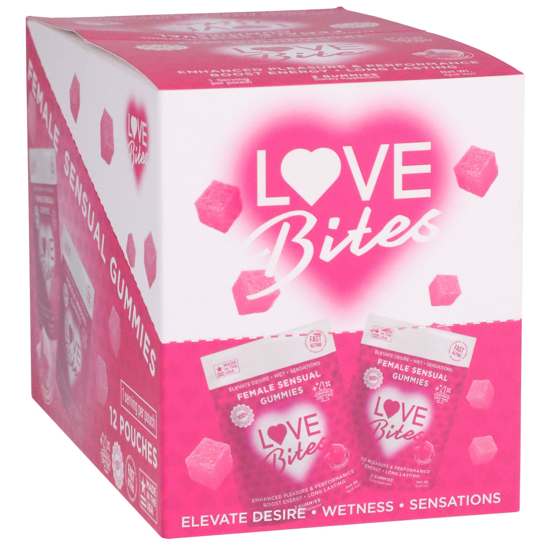 Love Bites - Female Sensual Gummies - 12 Pack - Not Very Vanilla