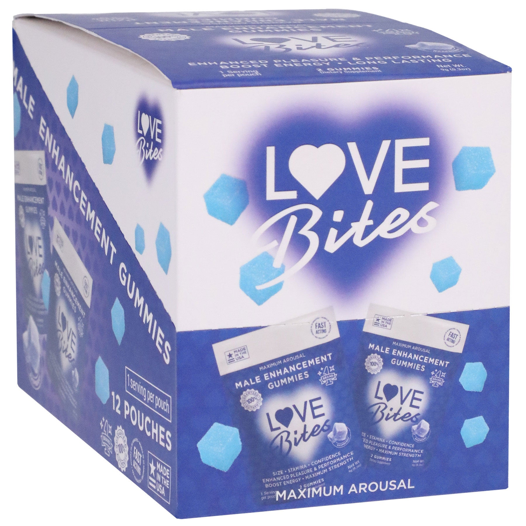 Love Bites - Male Enhancement Gummies - 12 Pack - Not Very Vanilla