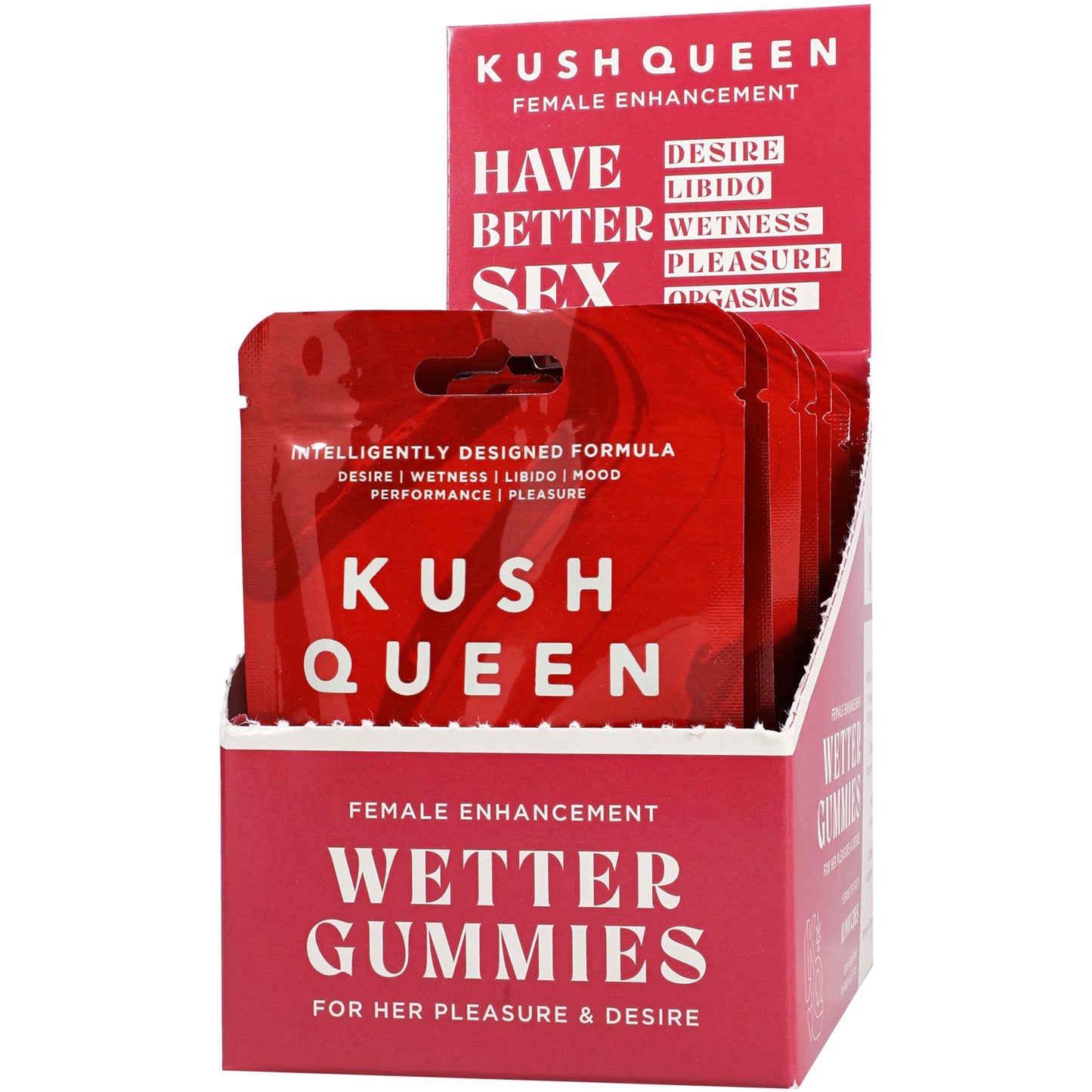 Kush Queen Wetter Gummies Female Enhancement 12 Pack Display 1 Per Pack