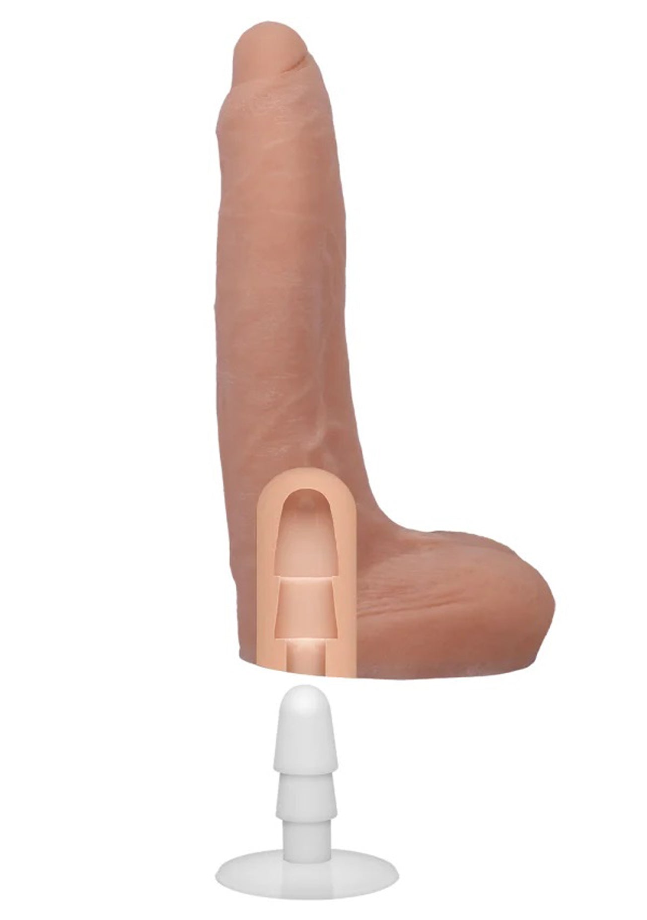 Signature Cocks - Owen Gray - 9 Inch Ultraskyn Cock With Removable Vac-U-Lock Suction Cup - Skin Tone - Not Very Vanilla