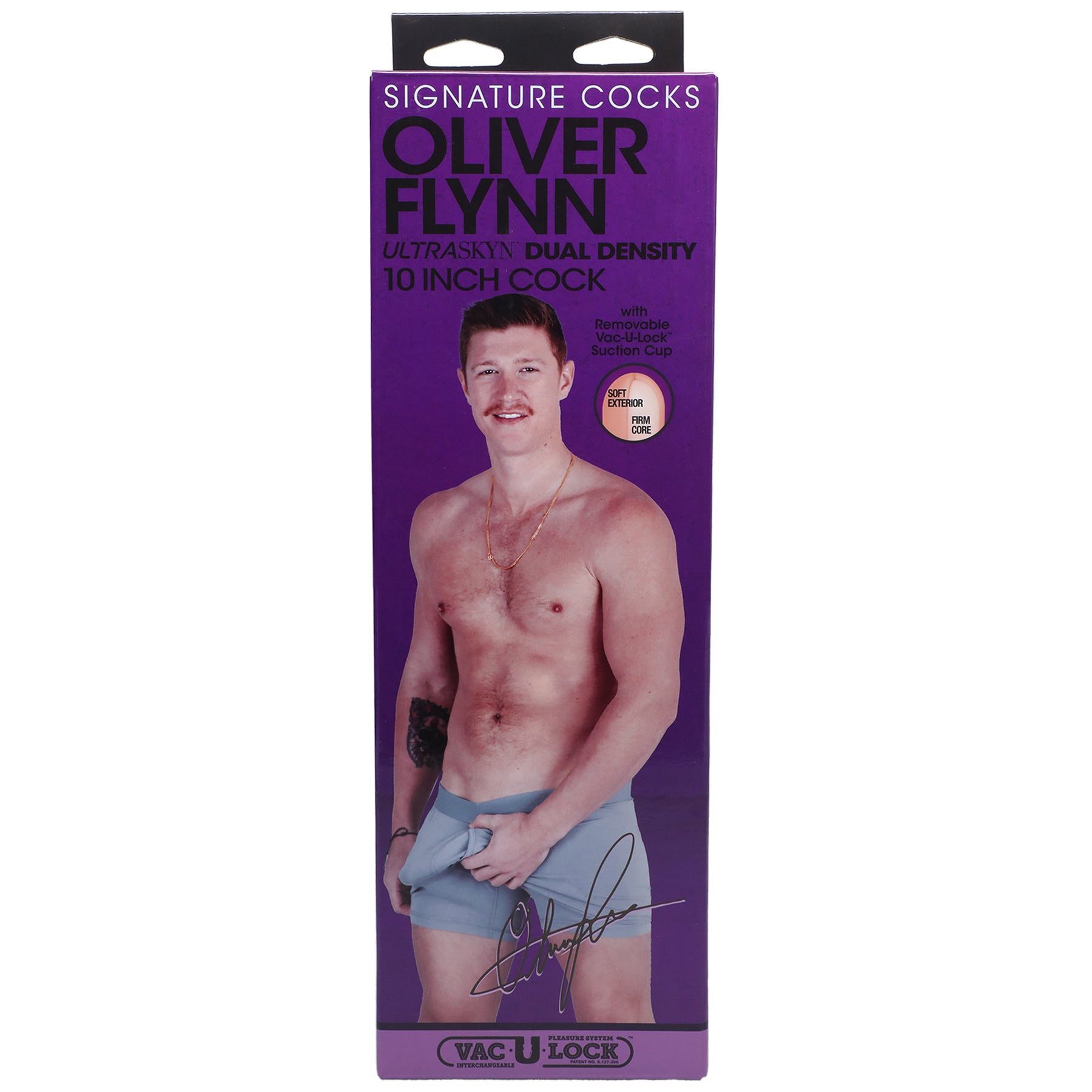 Signature Cocks Oliver Flynn Ultraskyn Dual Density 10 Inch Cock - Vanilla - Not Very Vanilla