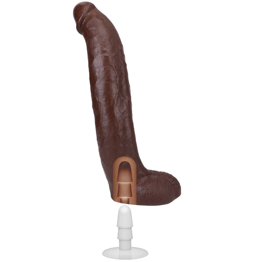 Signature Cocks - Brickzilla - 13 Inch Ultraskyn Cock With Removable Vac-U-Lock Suction Cup - Chocolate - Not Very Vanilla