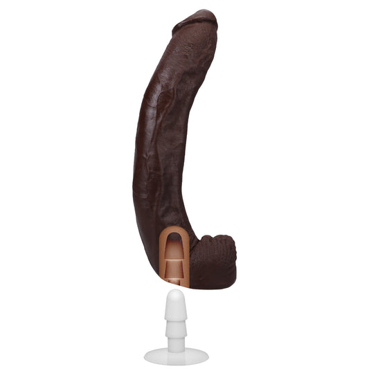 Signature Cocks - Dredd - 13.5 Inch Ultraskyn Cock With Removable Vac-U-Lock Suction Cup - Chocolate - Not Very Vanilla