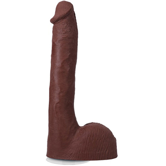 Signature Cocks Pressure 10" Cock With  Removable Vac-U-Lock Suction Cup - Chocolate