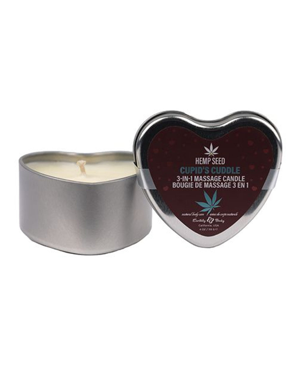 Hemp Seed 3-in-1 Valentines Day Candle - Cupid's Cuddle 4 Oz - Not Very Vanilla