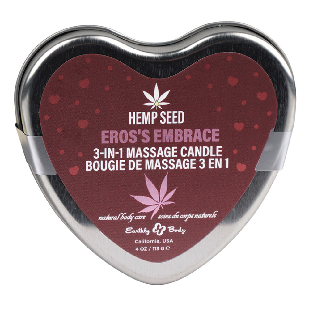 Hemp Seed 3-in-1 Valentines Day Candle - Ero's Embrace 4 Oz - Not Very Vanilla