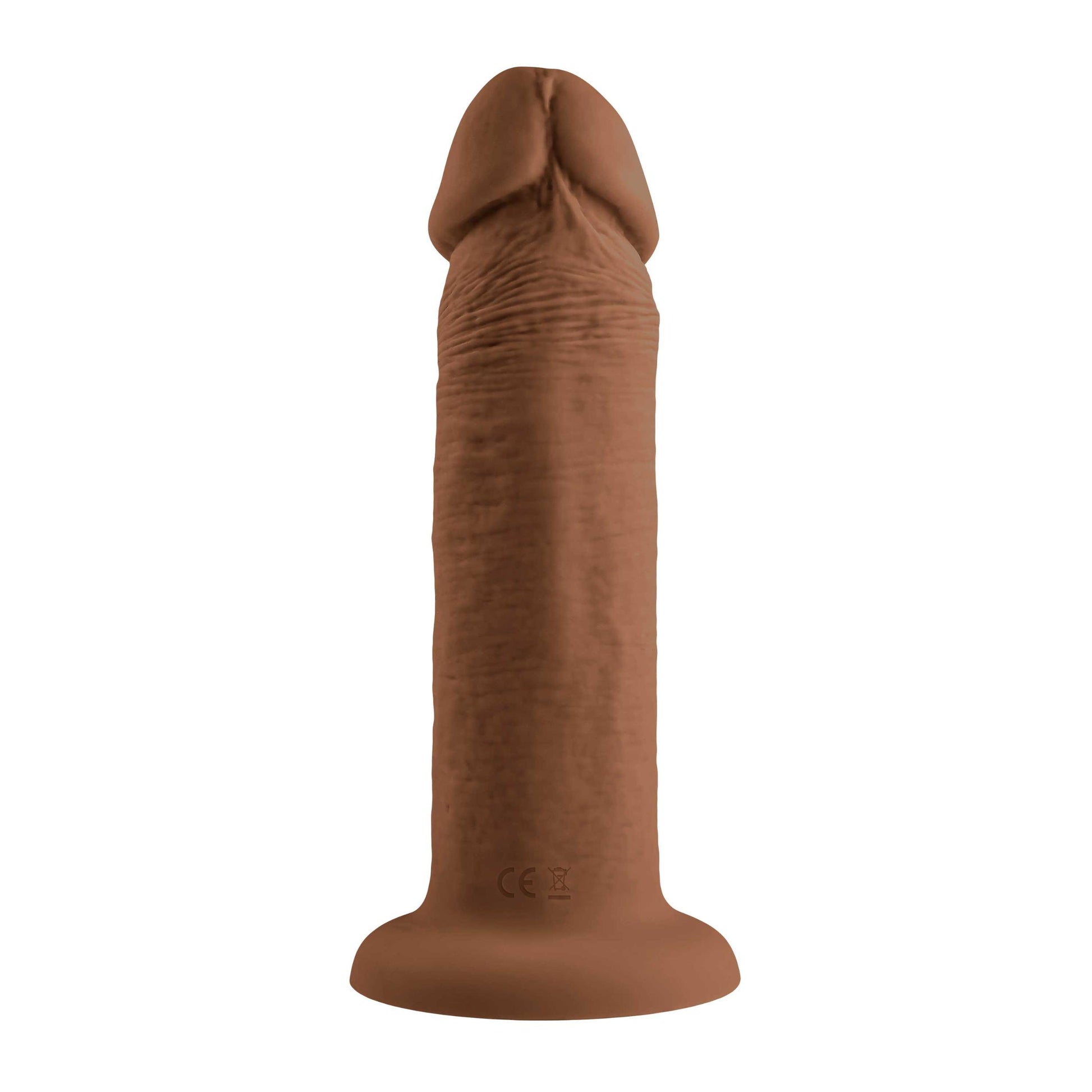 6 Inch Girthy Vibrating Dong - Dark - Not Very Vanilla