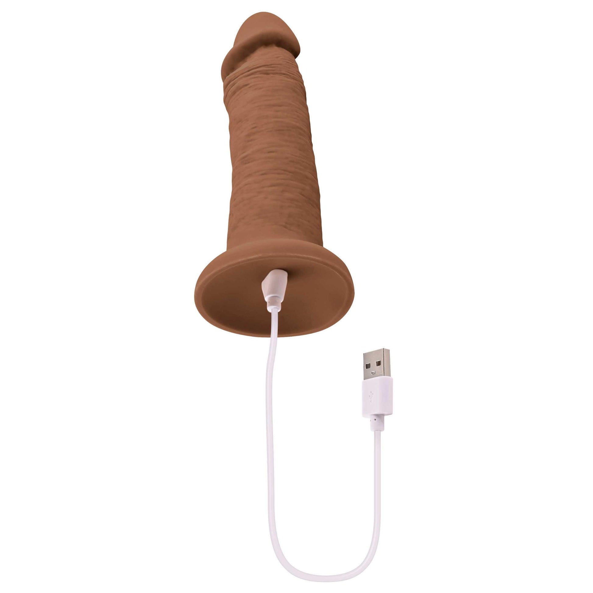 6 Inch Girthy Vibrating Dong - Dark - Not Very Vanilla