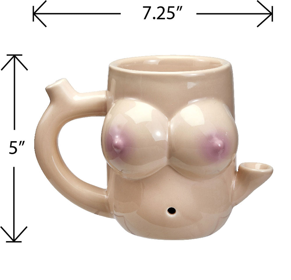 Boob Mug - Novelty Pipe - Not Very Vanilla