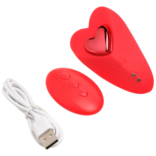 Love Connection Silicone Panty Vibe With Remote Control - Red - Not Very Vanilla