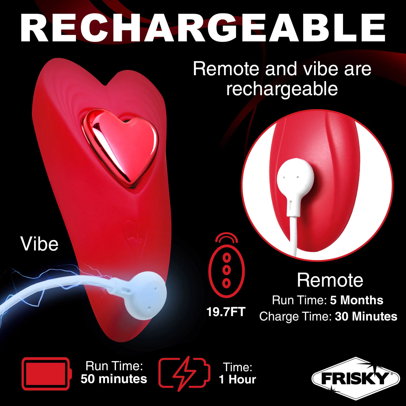 Love Connection Silicone Panty Vibe With Remote Control - Red - Not Very Vanilla