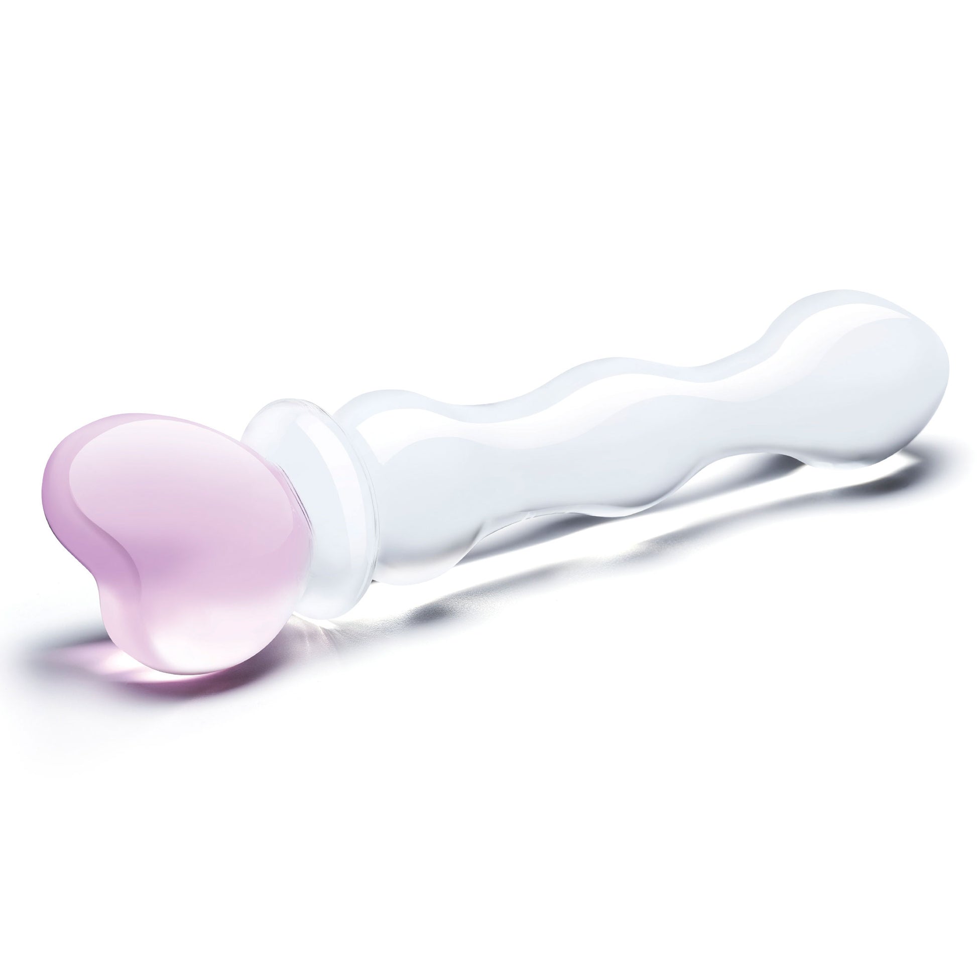 8 Inch Sweetheart Glass Dildo - Pink/clear - Not Very Vanilla