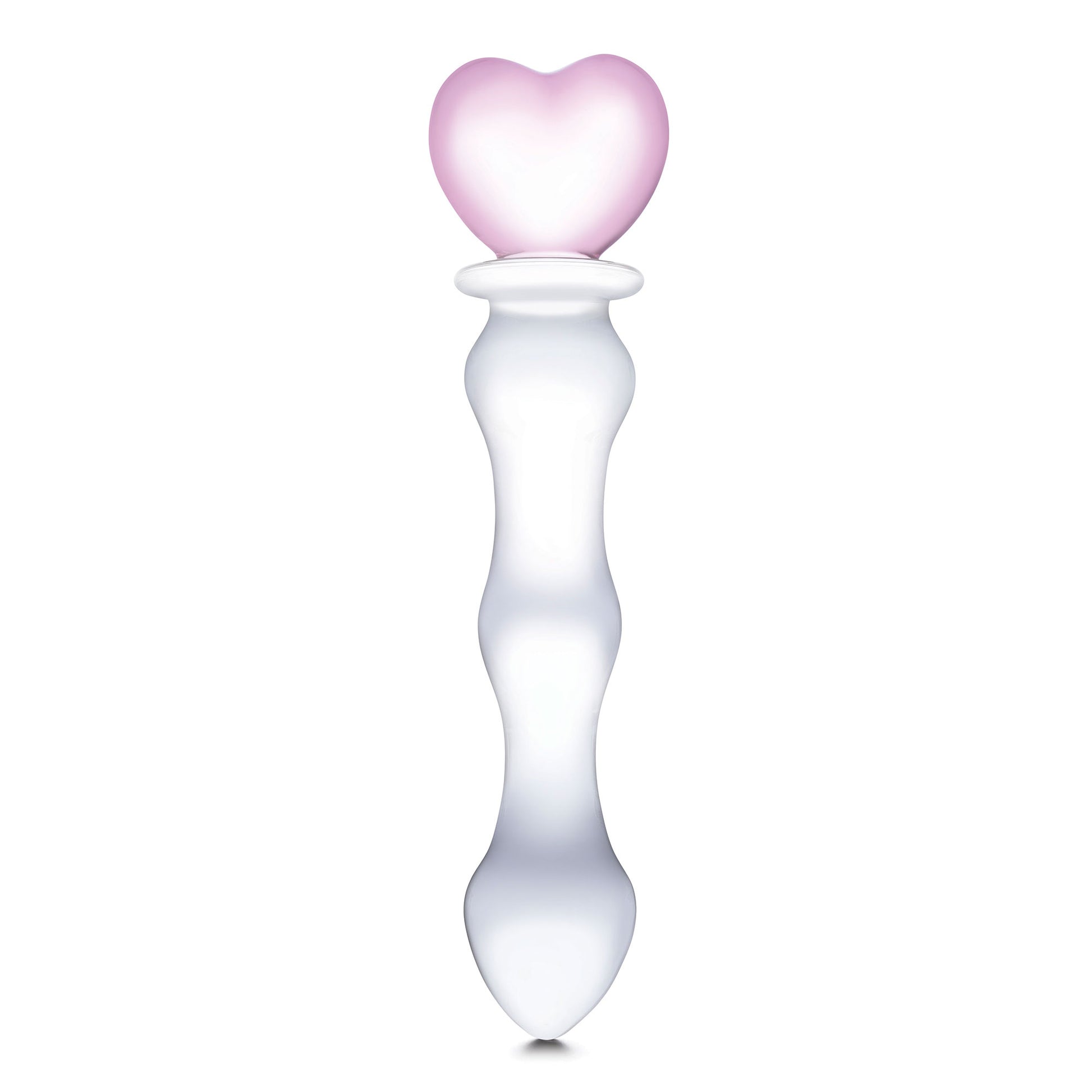 8 Inch Sweetheart Glass Dildo - Pink/clear - Not Very Vanilla