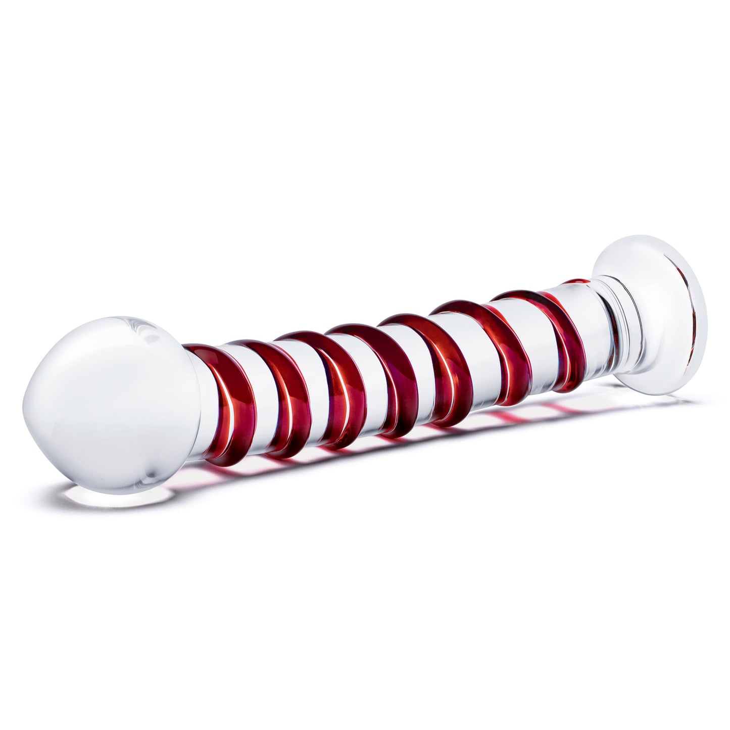 10 Inch Mr. Swirly Dildo - Red/clear - Not Very Vanilla