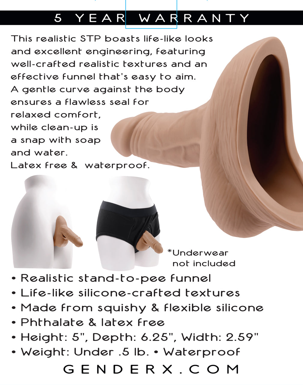 Stand to Pee Silicone - Medium - Not Very Vanilla