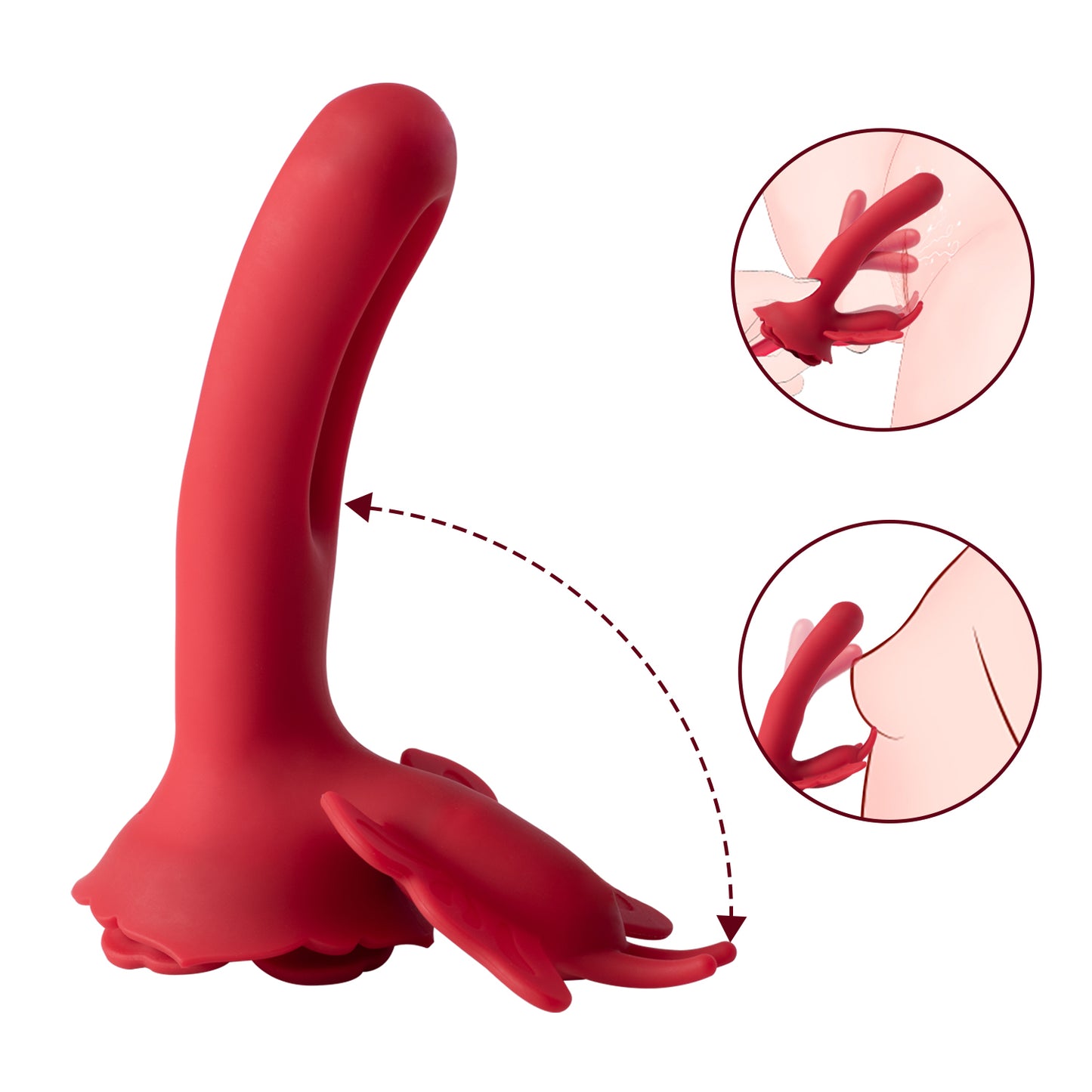 Layla - Butterfly Clit and G-Spot Vibrator - Red - Not Very Vanilla