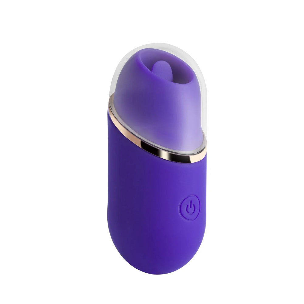 Abby - Mini Clit Licking Vibrator Tongue Sex Toy - Purple - Not Very Vanilla