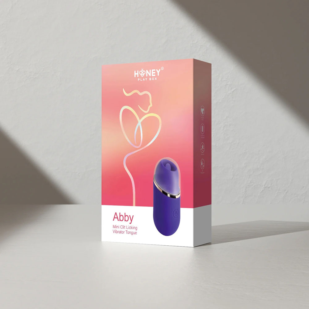 Abby - Mini Clit Licking Vibrator Tongue Sex Toy - Purple - Not Very Vanilla