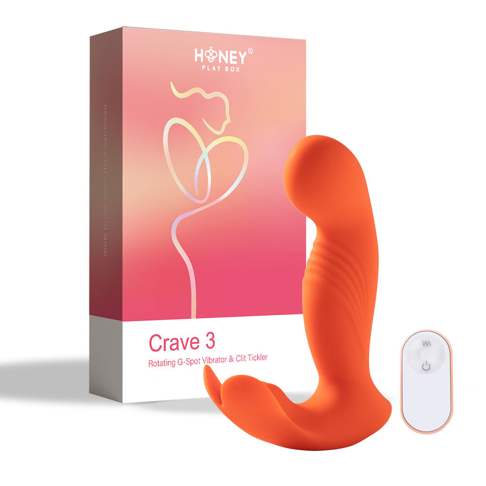 Crave 3 - G-Spot and Clit Vibrator - Orange - Not Very Vanilla