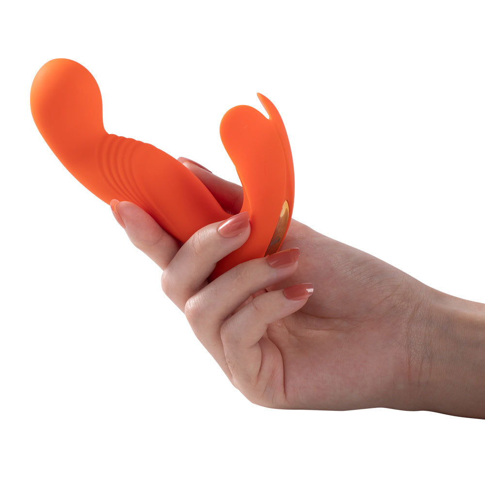 Crave 3 - G-Spot and Clit Vibrator - Orange - Not Very Vanilla