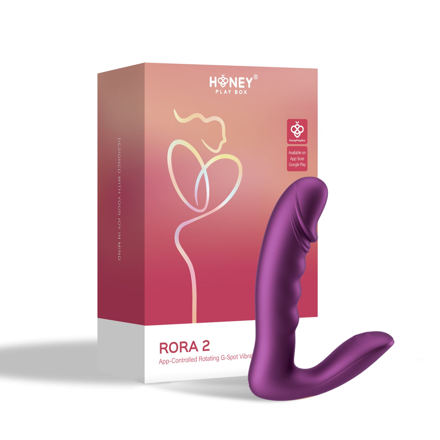 Rora - App Controlled Rotating G-Spot Vibrator and Clitoral Stimulator - Purple - Not Very Vanilla