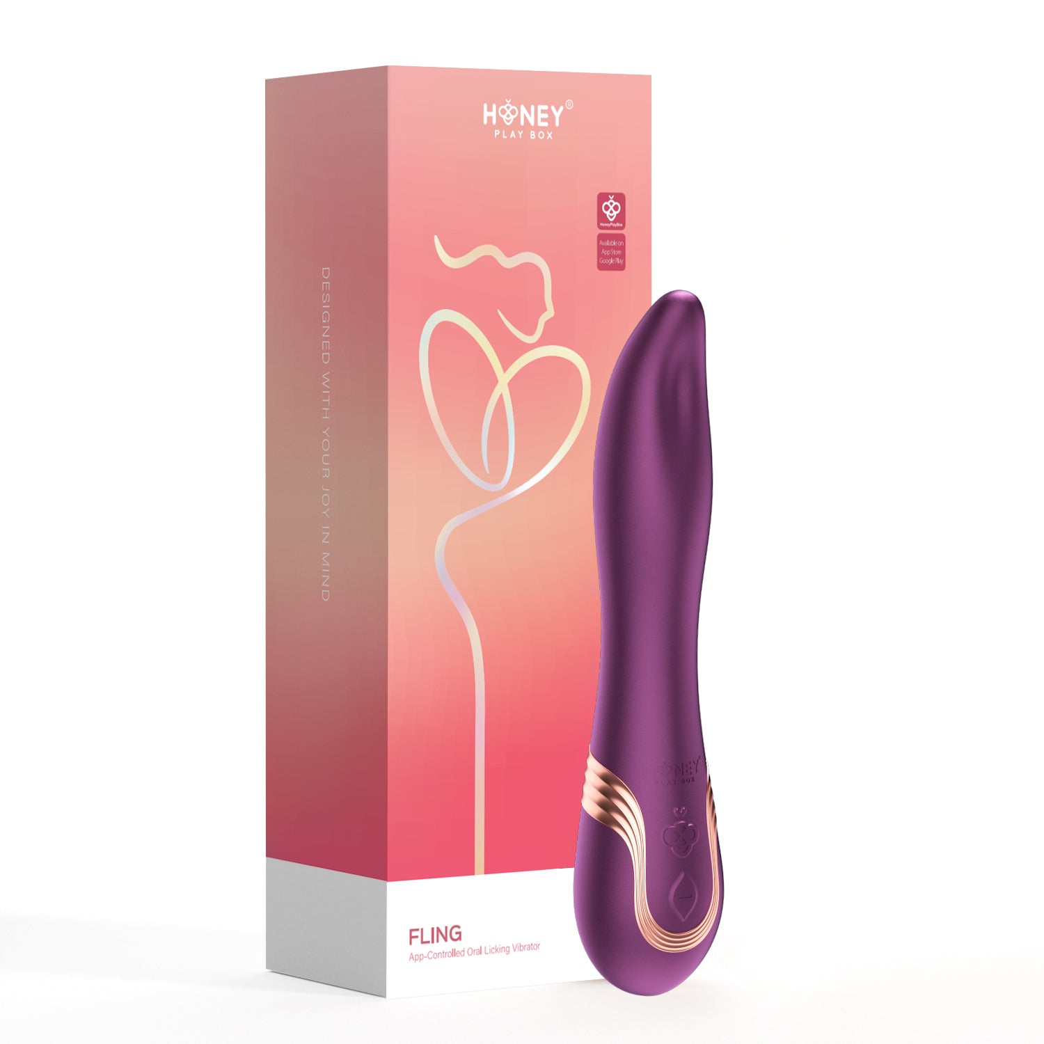 Fling - App Controlled Oral Licking Vibrator - Purple - Not Very Vanilla