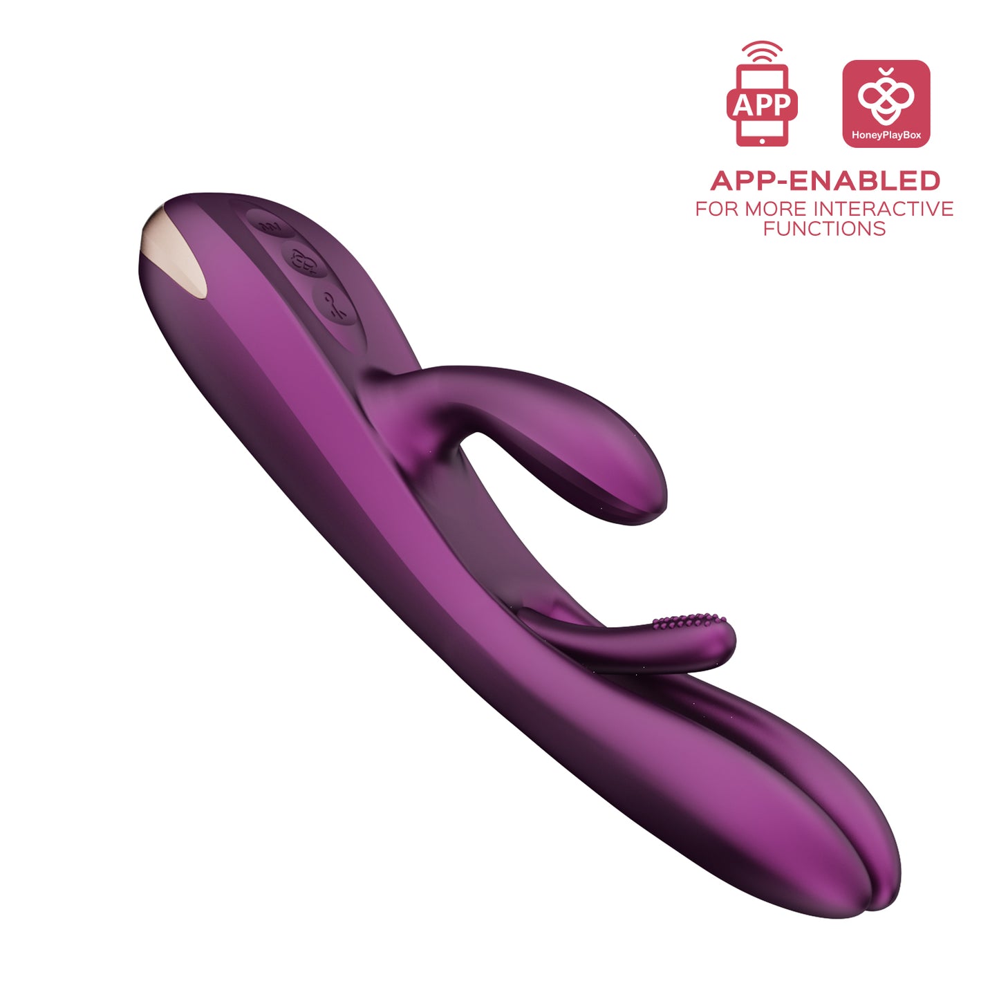 Terri - App Controlled Tapping Rabbit Vibrator - Purple - Not Very Vanilla