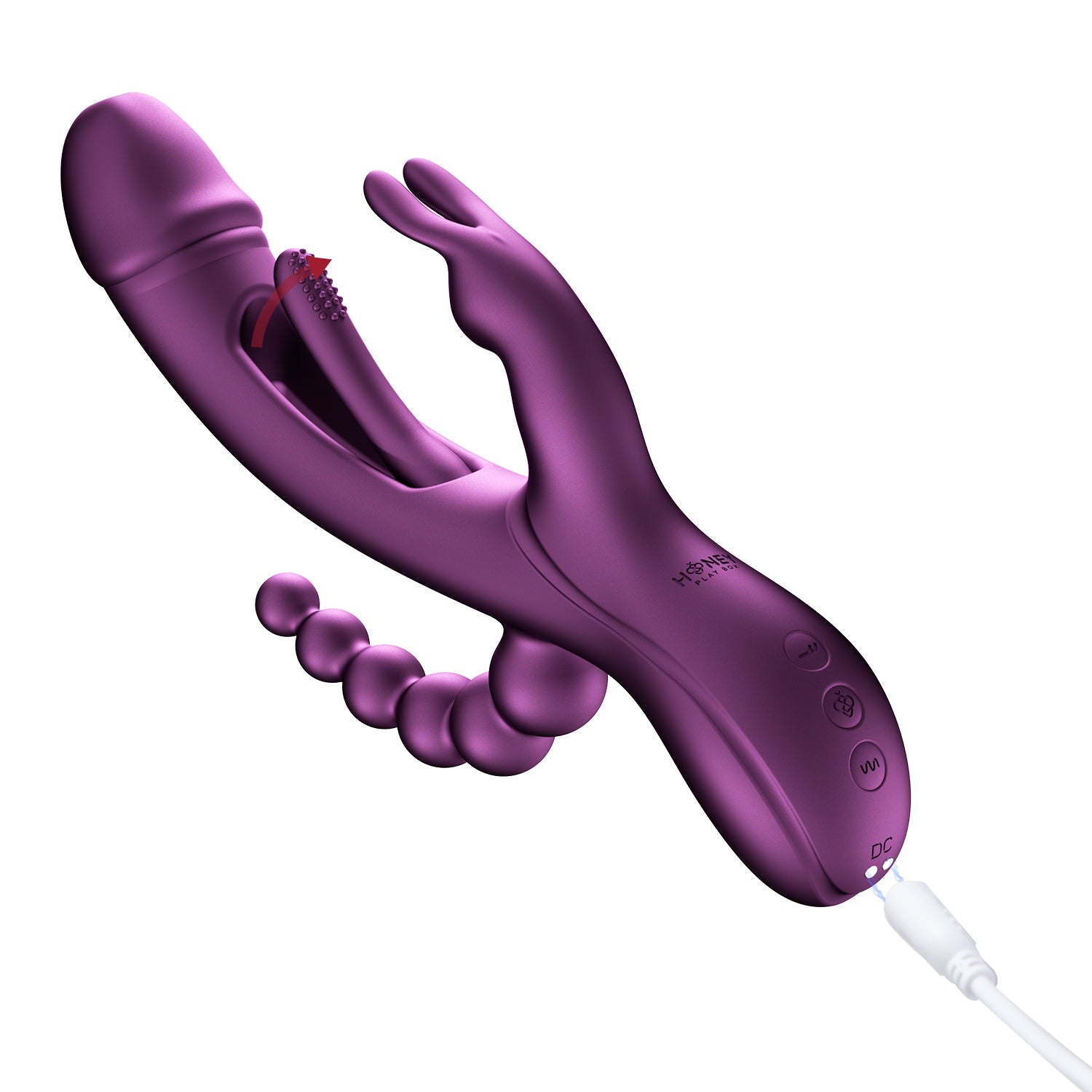 Trilux - App Controlled Rabbit Vibrator - Purple - Not Very Vanilla