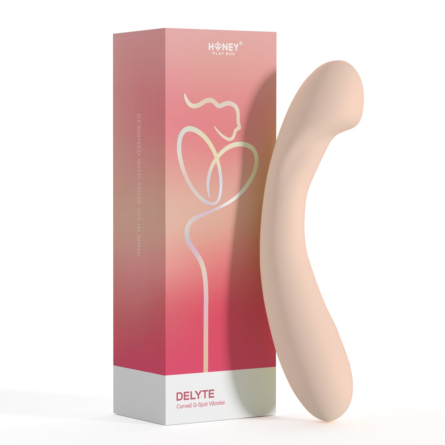 Delyte - Curved G-Spot Vibrator - Flesh - Not Very Vanilla