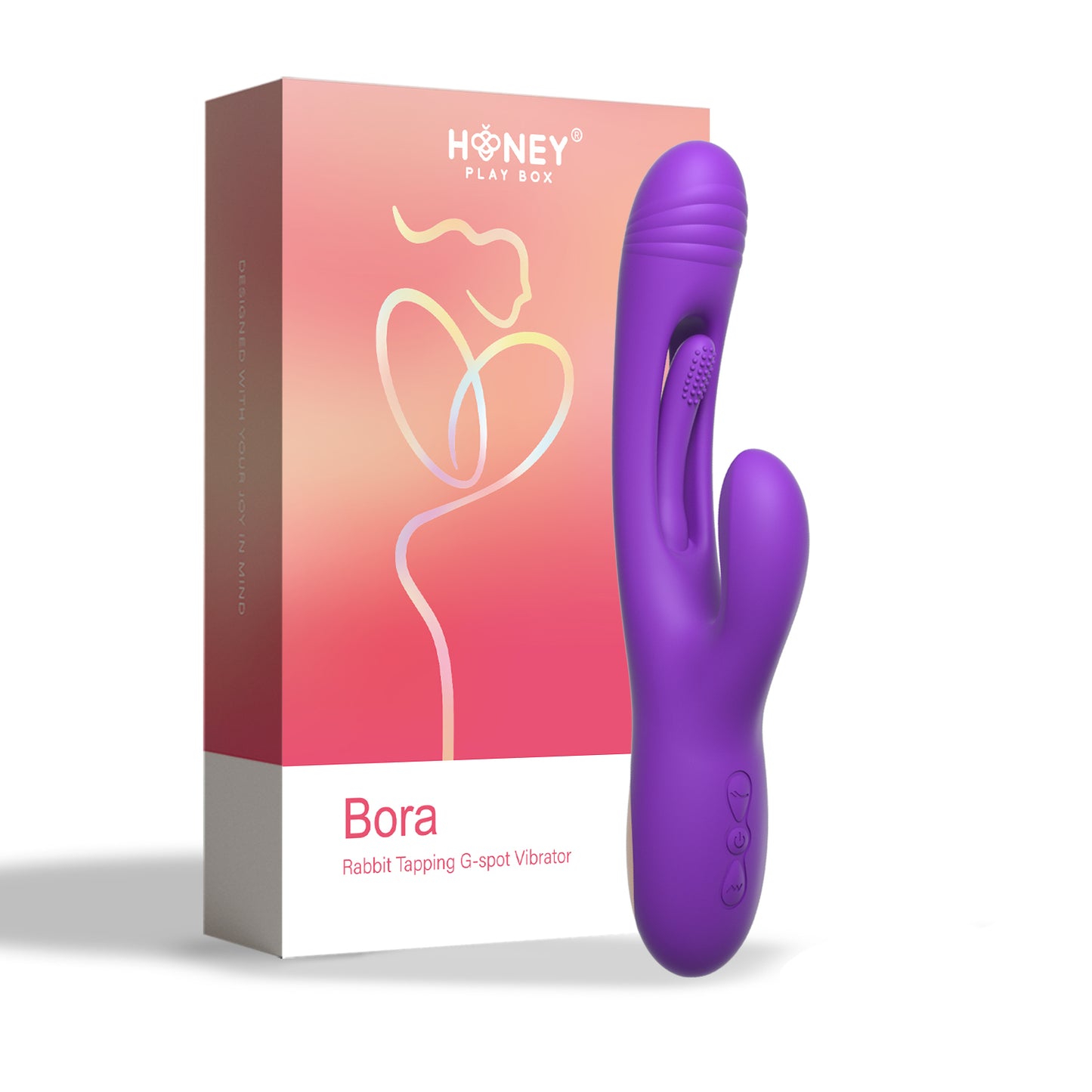 Bora - Rabbit Tapping G-Spot Vibrator - Purple - Not Very Vanilla