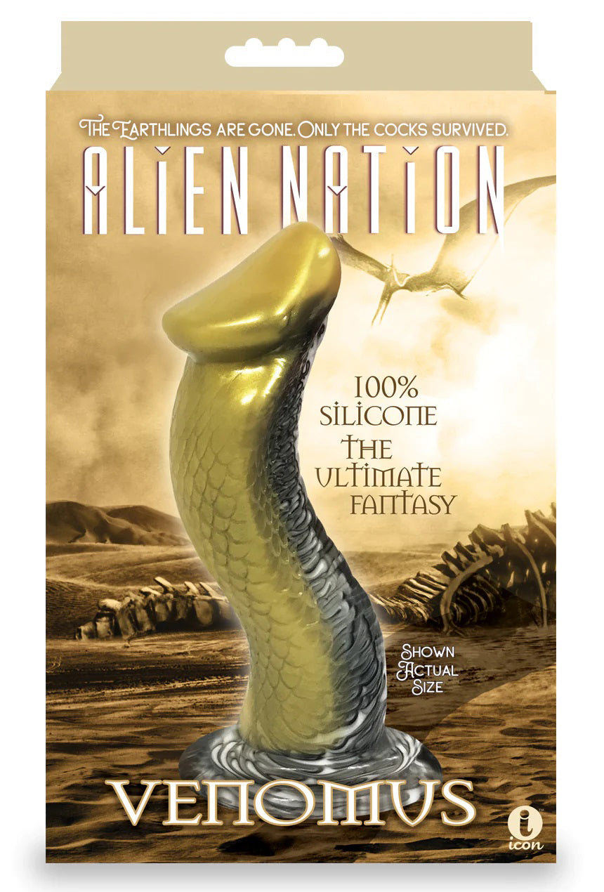 Alien Nation Venomus Silicone Creature Dildo - Gold - Not Very Vanilla