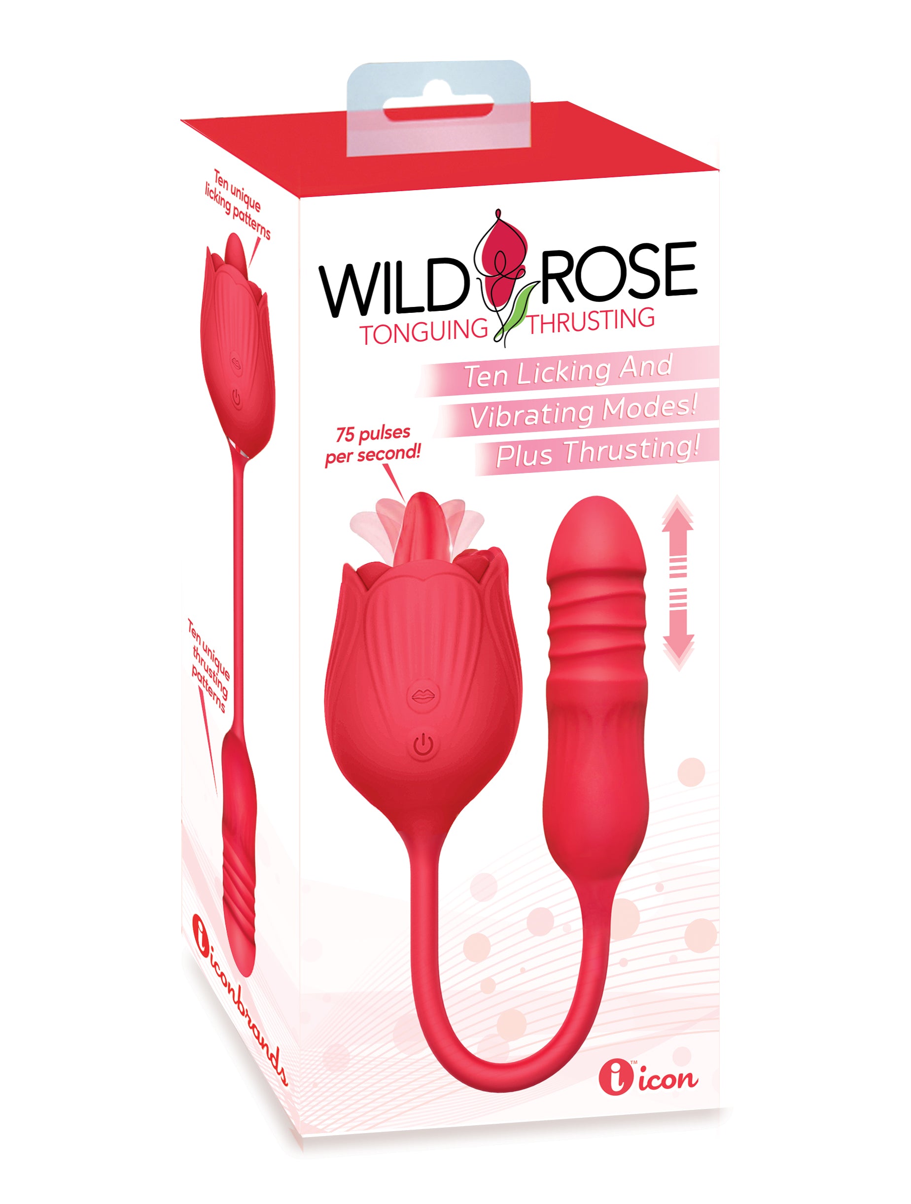 Wild Rose Tonguing Thrusting - Red - Not Very Vanilla