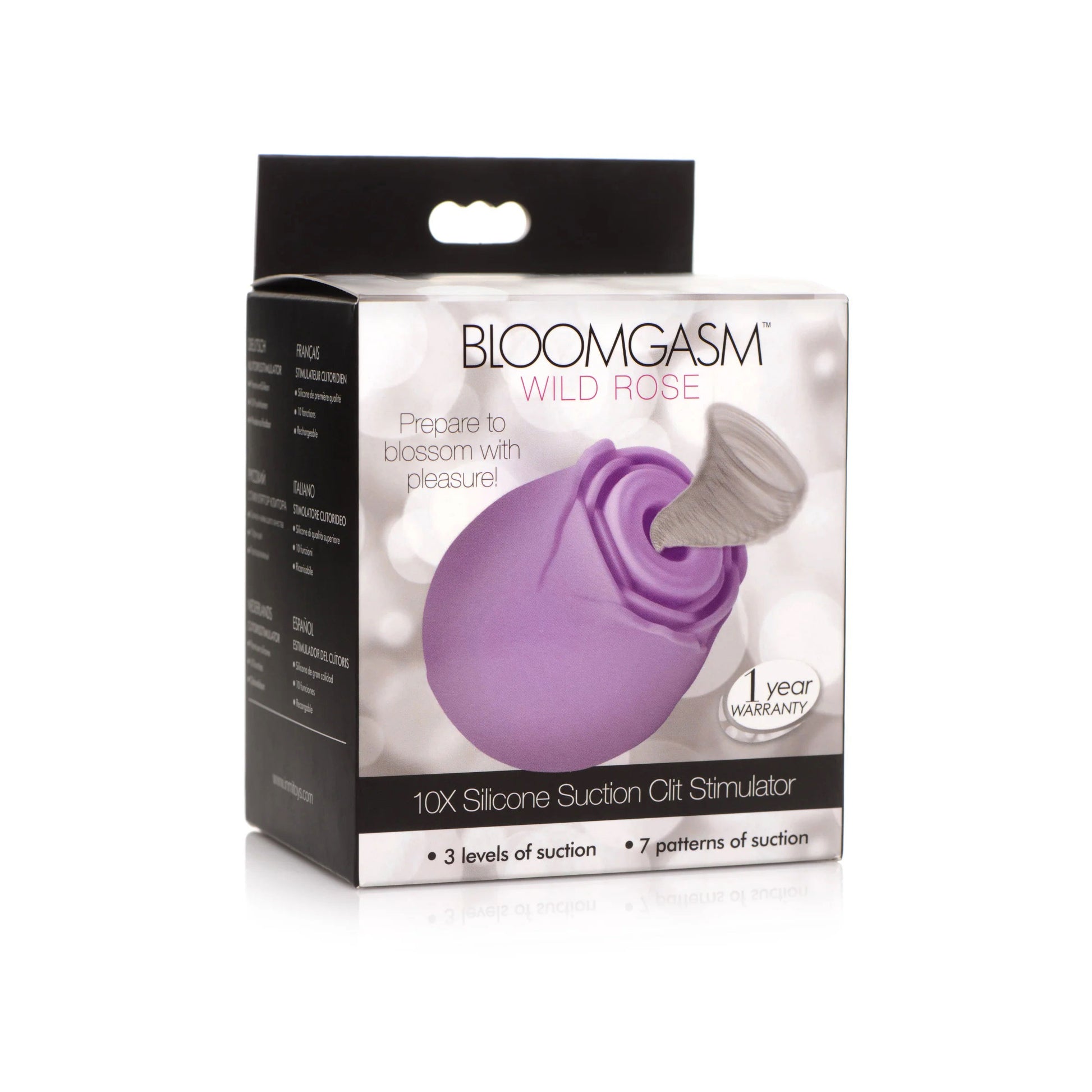 Bloomgasm Wild Rose 10x Suction Clit Stimulator - Purple - Not Very Vanilla