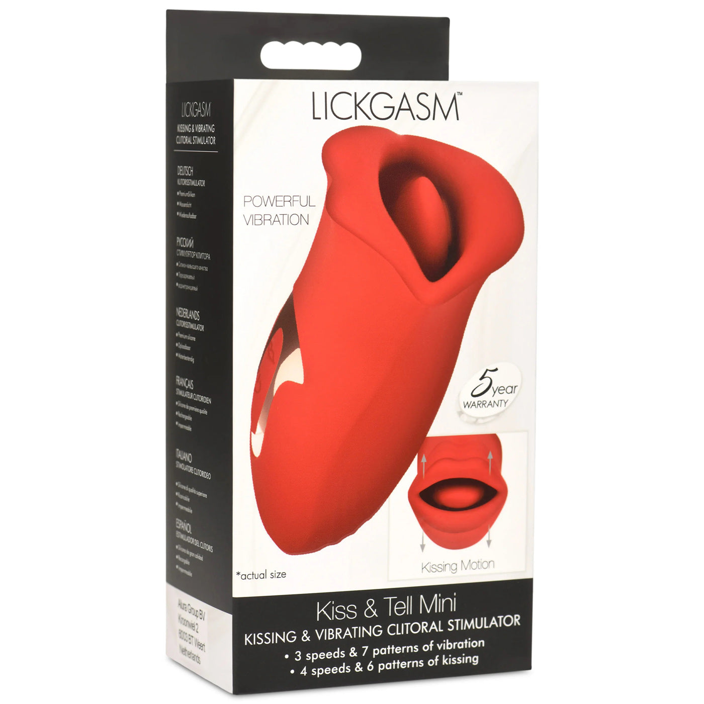 Lickgasm Kiss and Tell Mini Kissing and Vibrating Clitoral Stimulator - Red - Not Very Vanilla