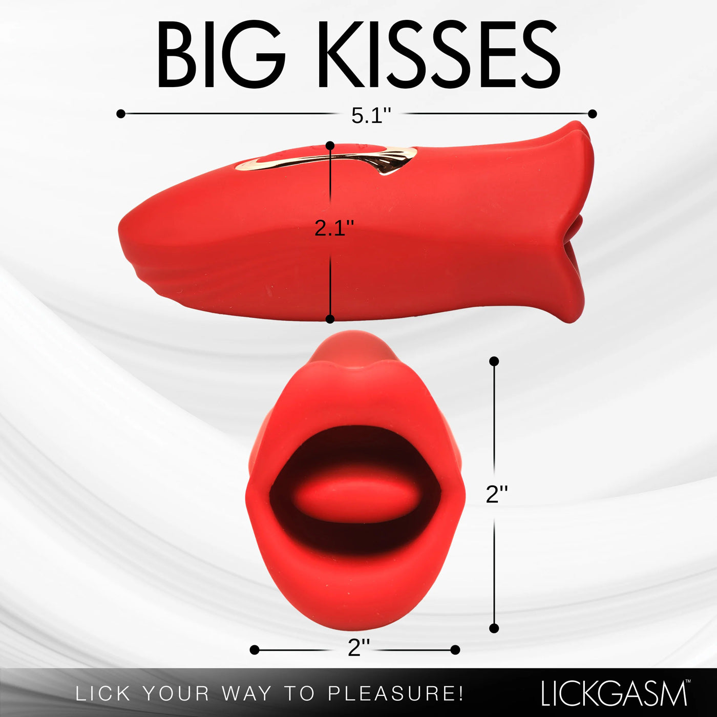 Lickgasm Kiss and Tell Mini Kissing and Vibrating Clitoral Stimulator - Red - Not Very Vanilla