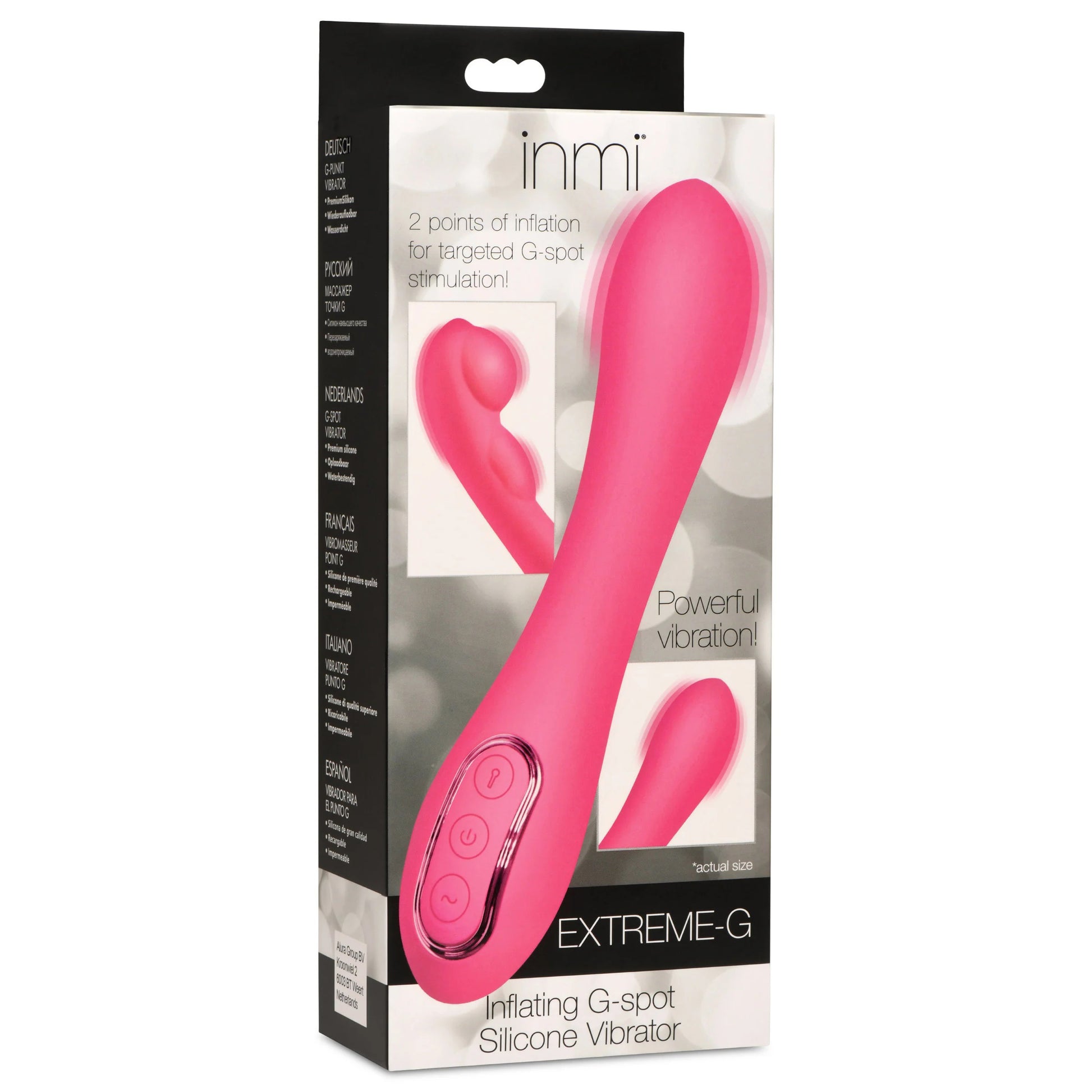 Extreme-G Inflating G-Spot Silicone Vibrator - Pink - Not Very Vanilla