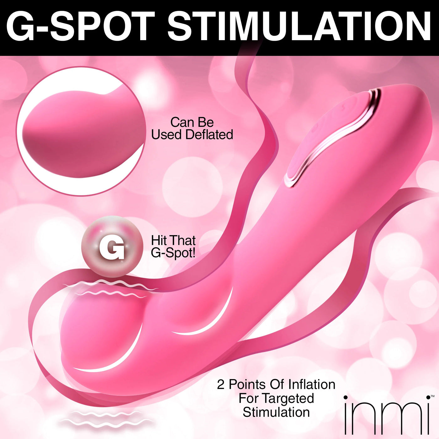 Extreme-G Inflating G-Spot Silicone Vibrator - Pink - Not Very Vanilla