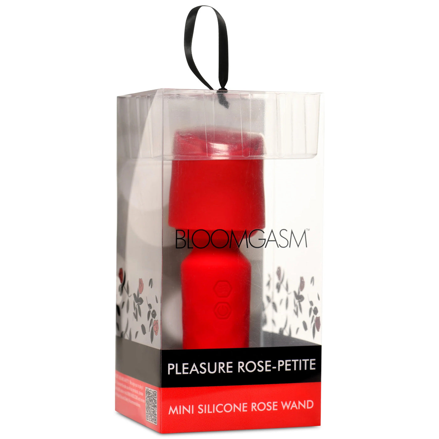 Pleasure Rose-Petite Mini Silicone Rose Wand - Red - Not Very Vanilla