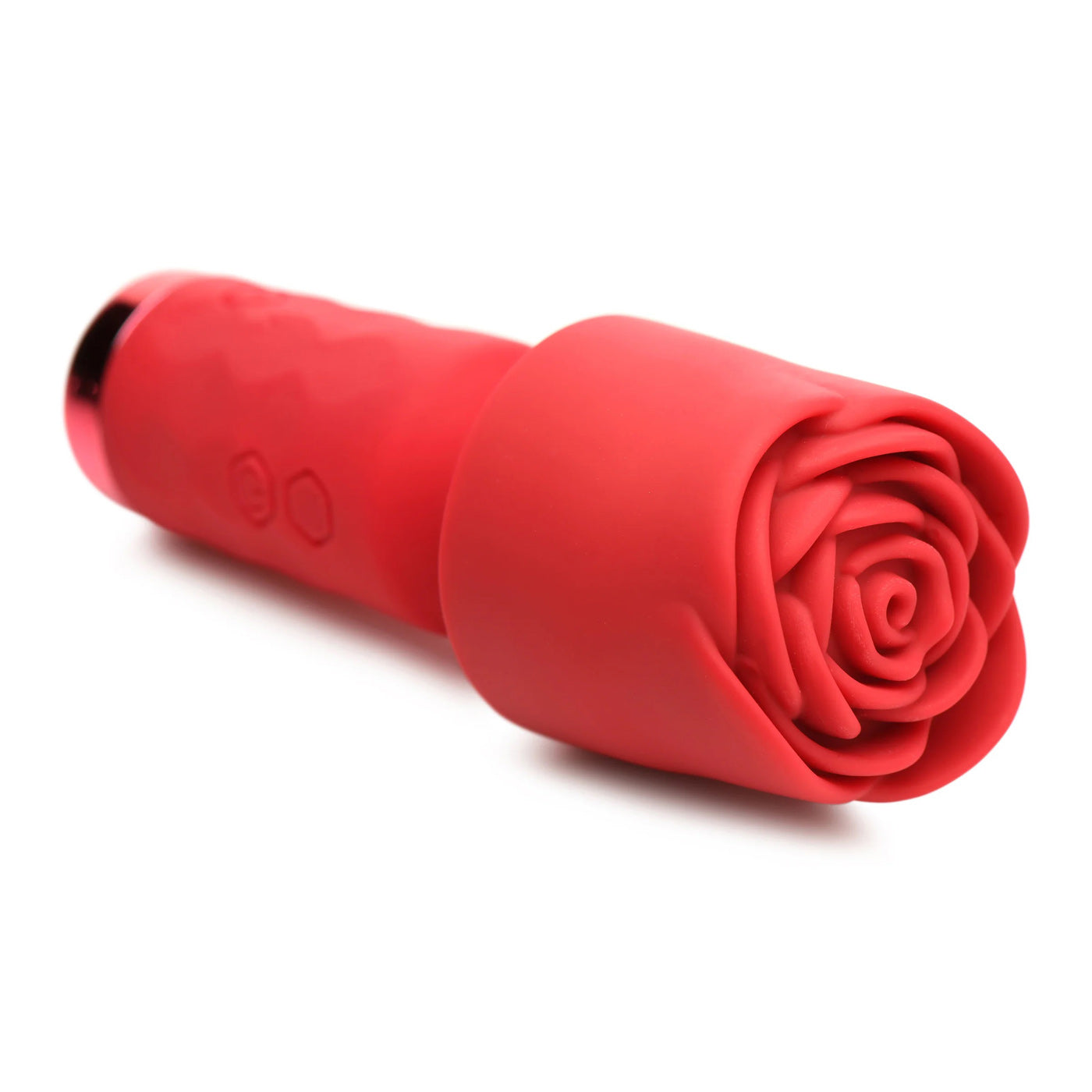 Pleasure Rose-Petite Mini Silicone Rose Wand - Red - Not Very Vanilla